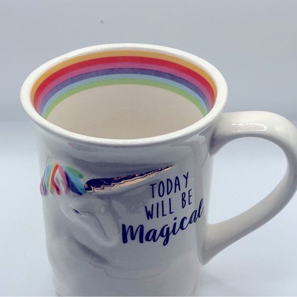 Magical Unicorn Stoneware Sculpted Coffee Mug  16 oz - Picture 2 of 5